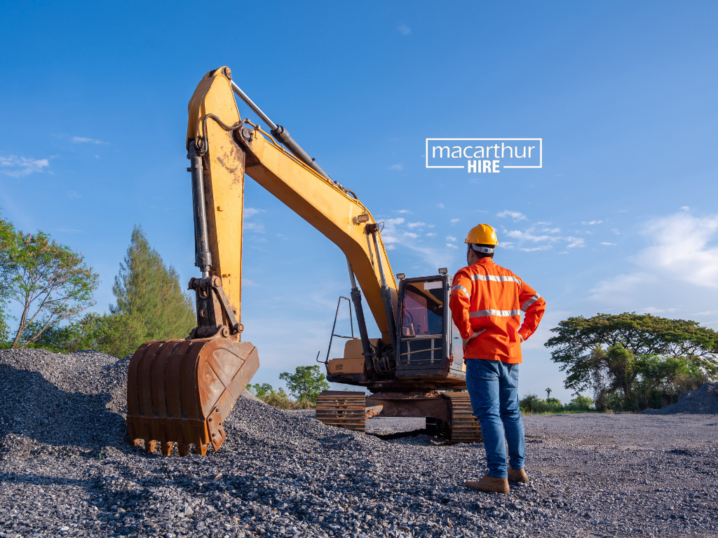 Landscaping equipment, Mini excavators, rent site equipment, excavator hire macarthur, business equipment hire, equipment for hire in macarthur
